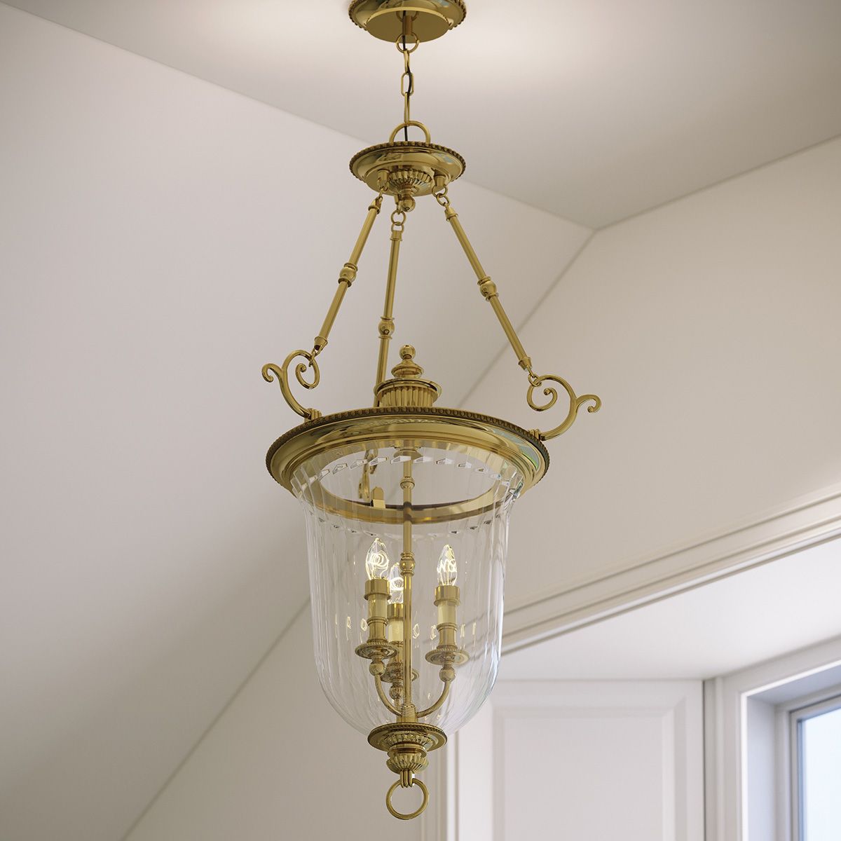 Cambridge Light Large Pendant in Burnished Brass