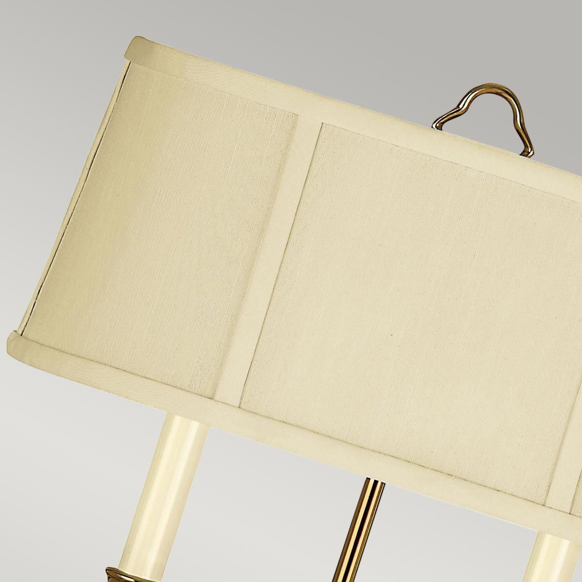 Cambridge in Light Wall Light in Burnished Brass with Ivory Shade