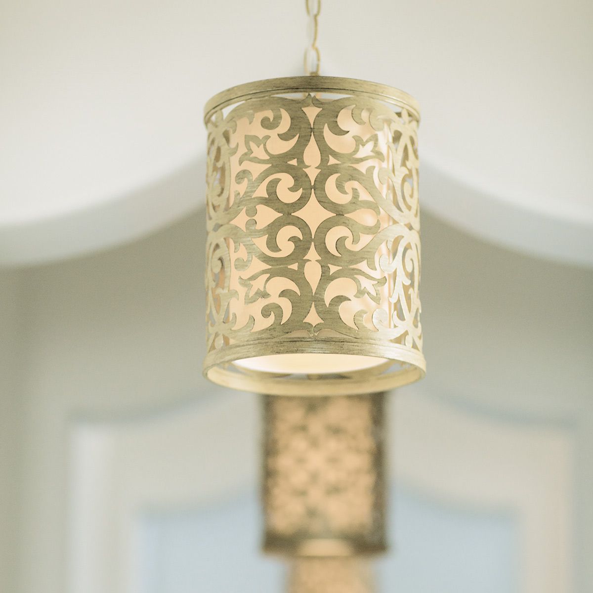 Carabel In Light Mini Pendant In Brushed Champagne