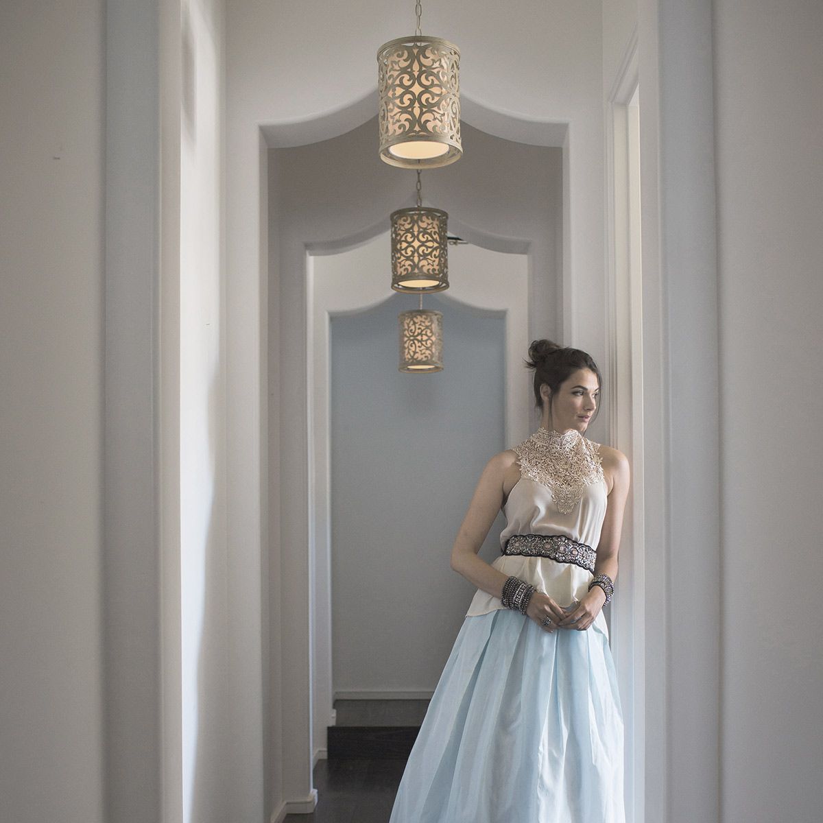 Carabel In Light Mini Pendant In Brushed Champagne