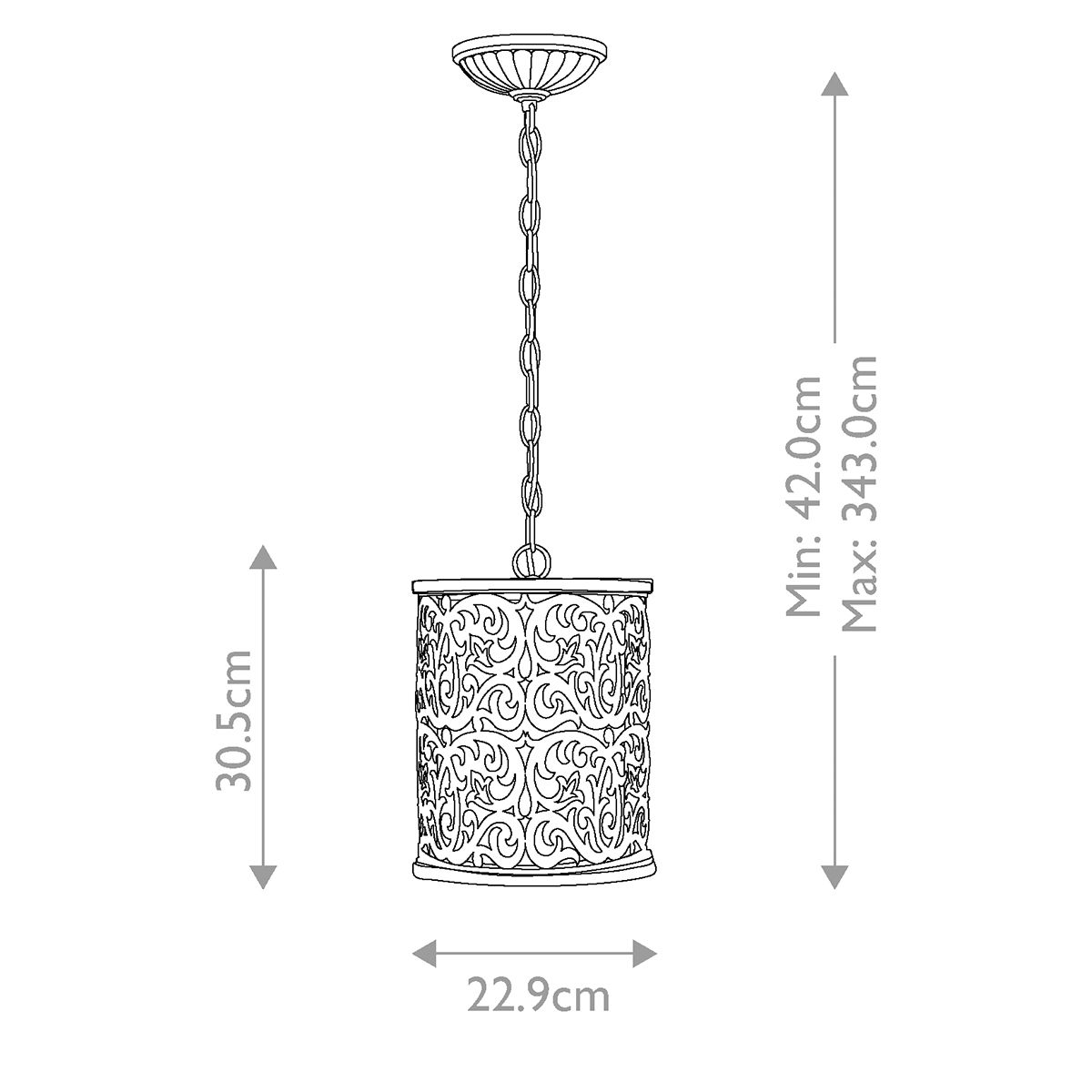 Carabel In Light Mini Pendant In Brushed Champagne
