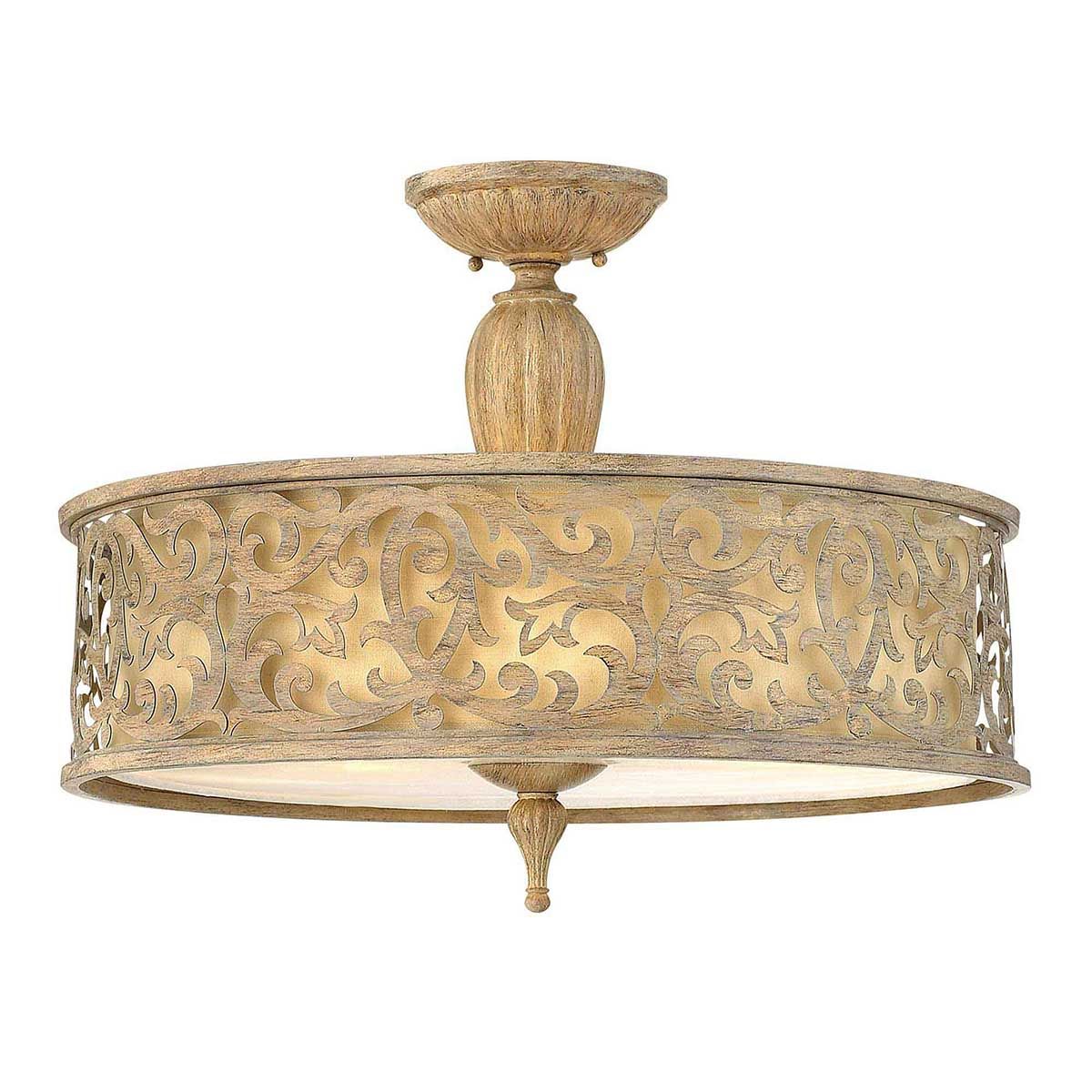 Carabel Light Large Semi-Flush in Brushed Champagne
