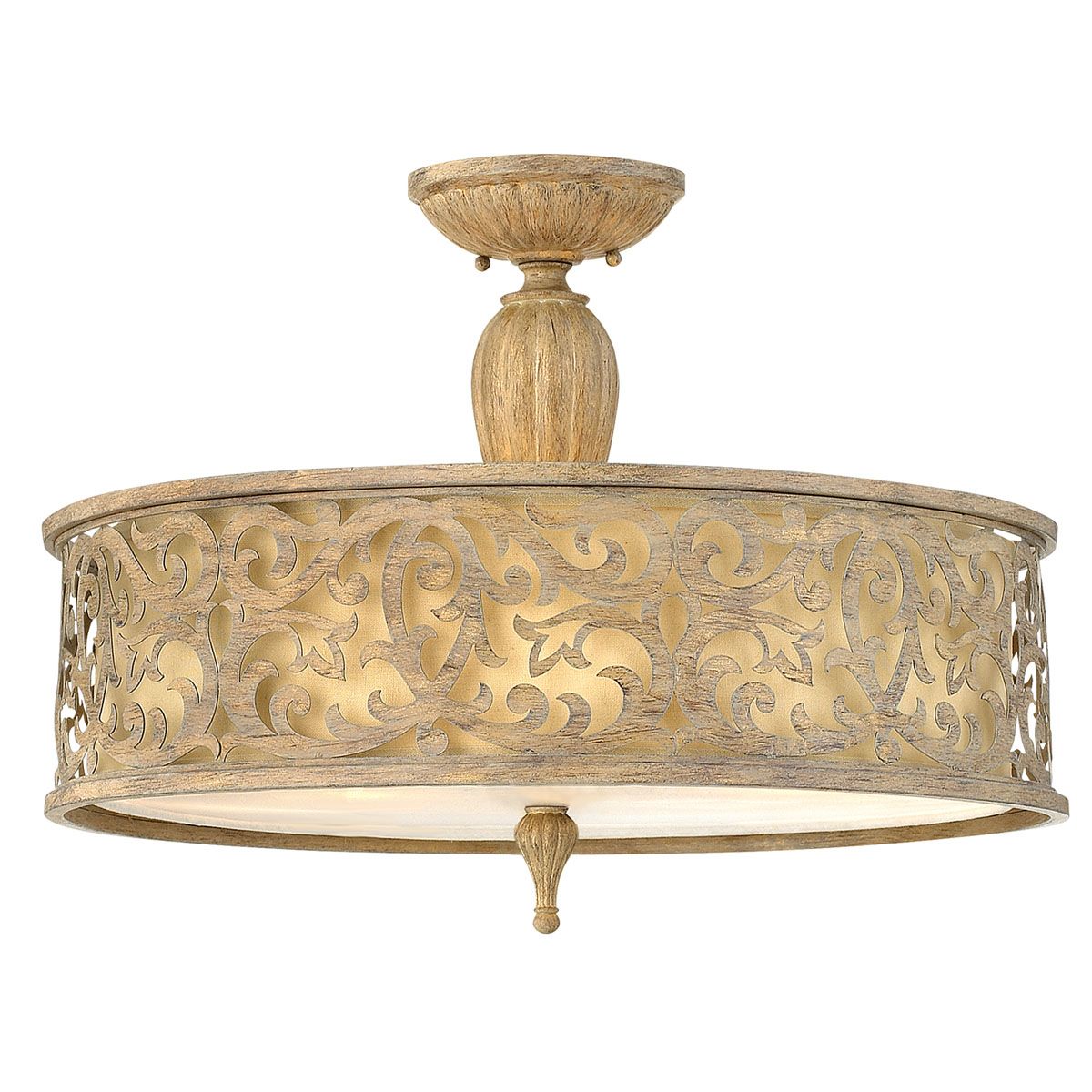 Carabel Light Large Semi-Flush in Brushed Champagne