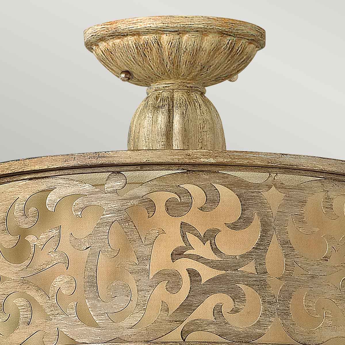 Carabel Light Small Semi-Flush in Brushed Champagne
