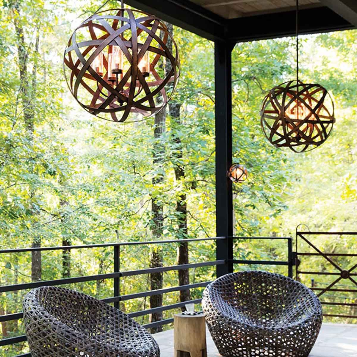 Carson In Vintage Iron Outdoor Chandelier