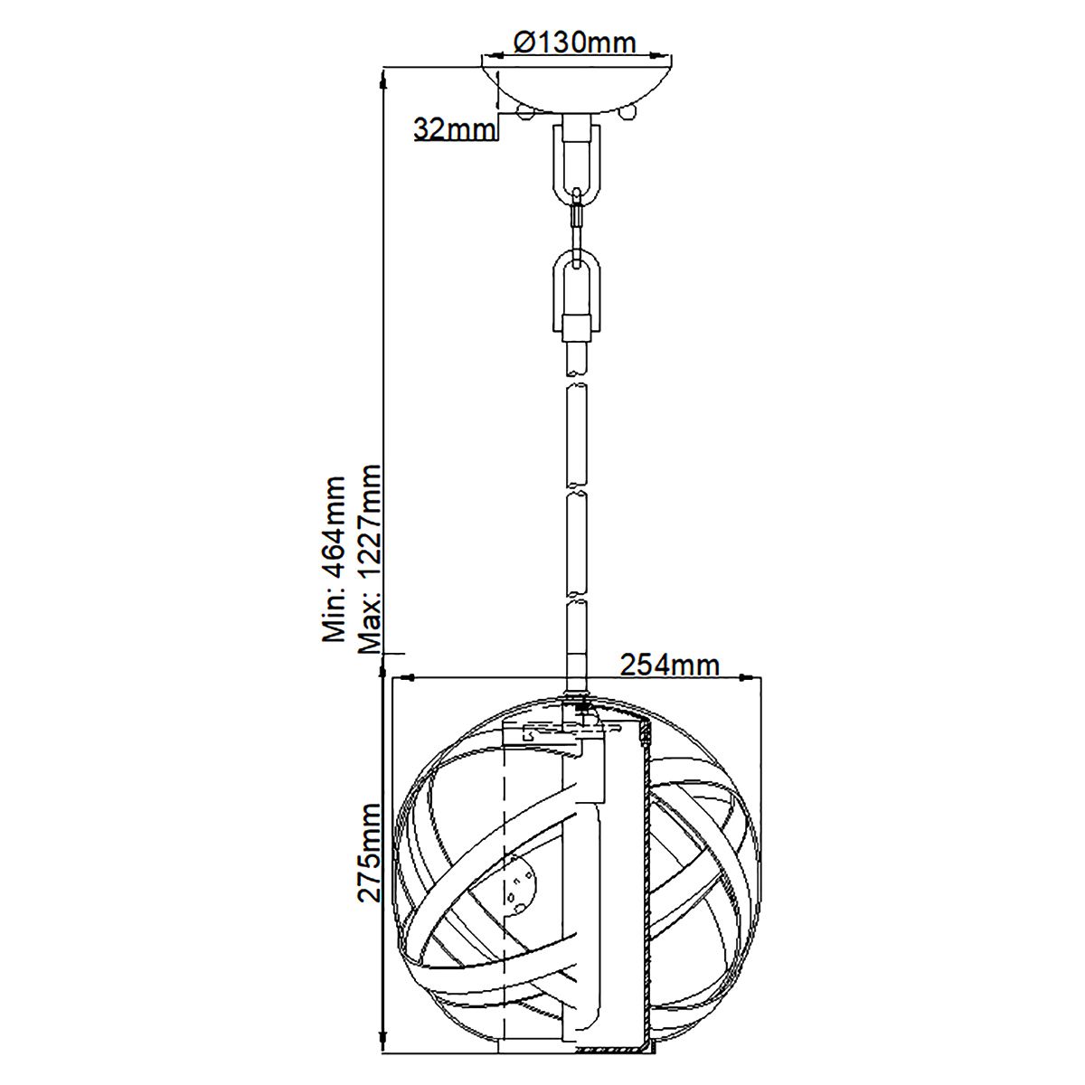 Carson In Light Pendant Light In Vintage Iron