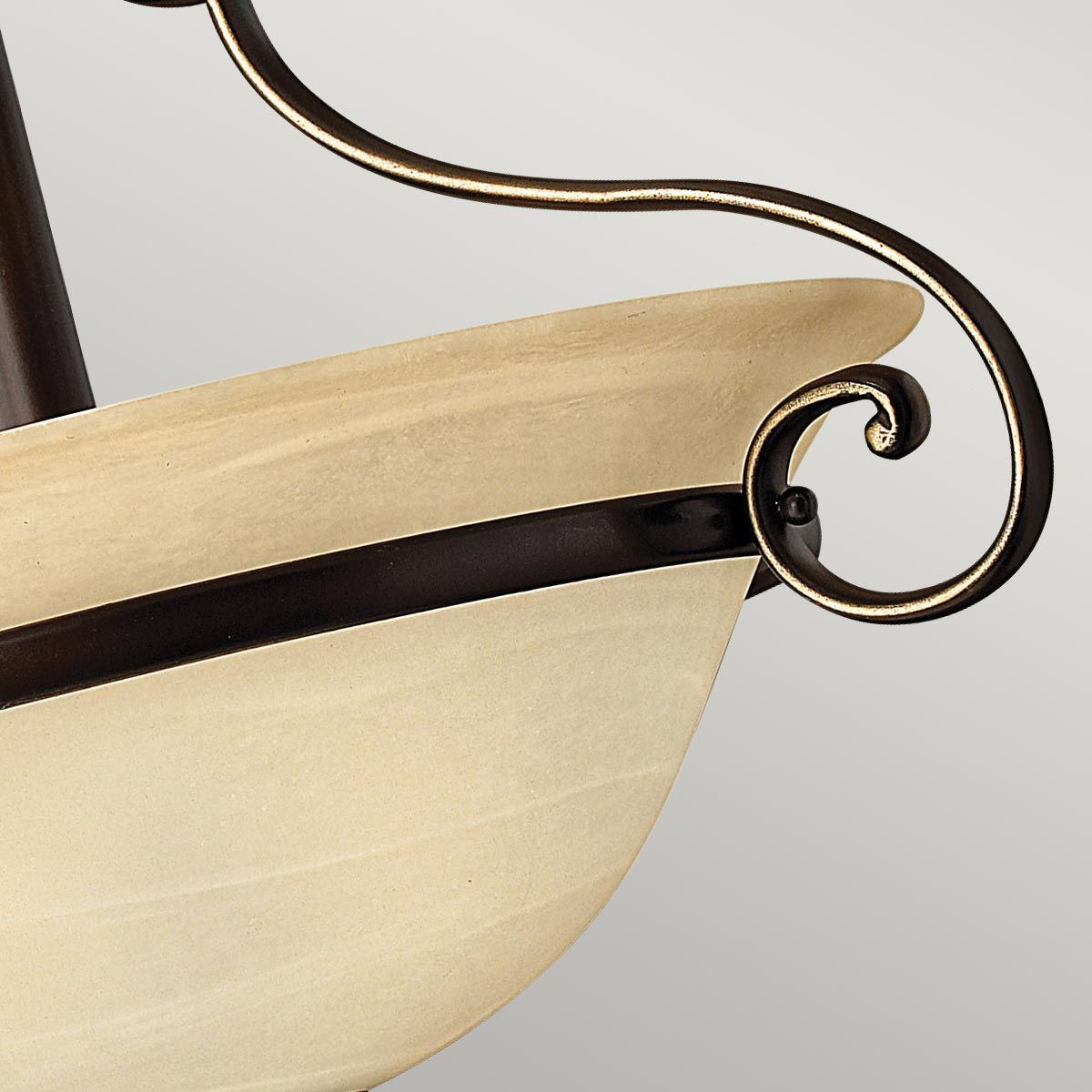 Cello Light Semi-Flush in Antique Bronze
