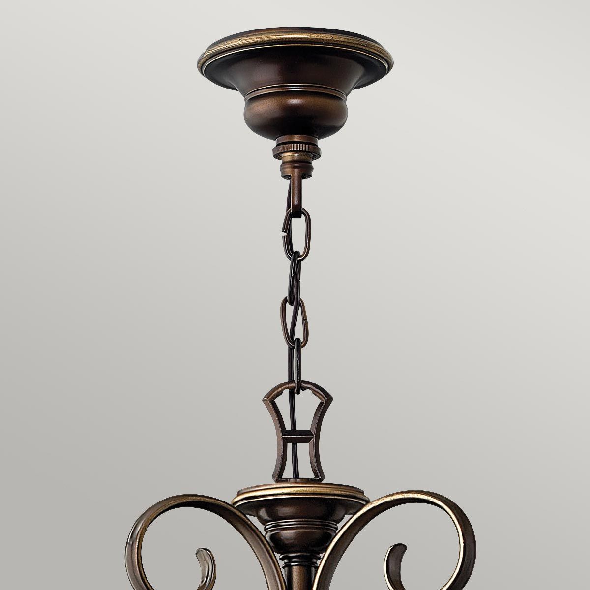 Cello Light Chandelier in Antique Bronze
