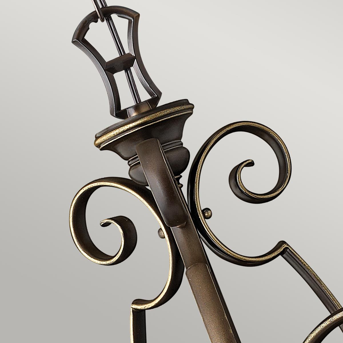 Cello Light Chandelier in Antique Bronze