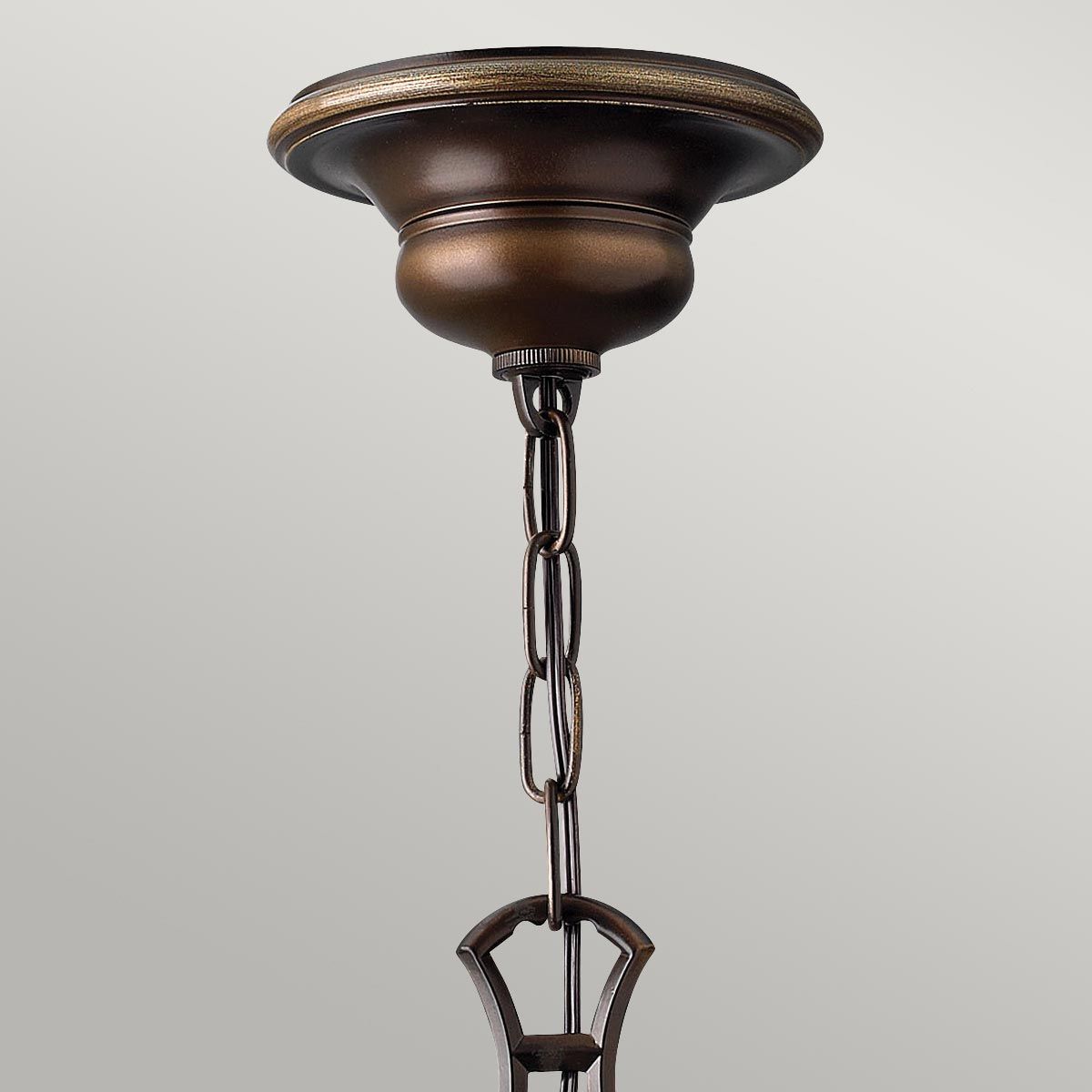 Cello Light Chandelier in Antique Bronze