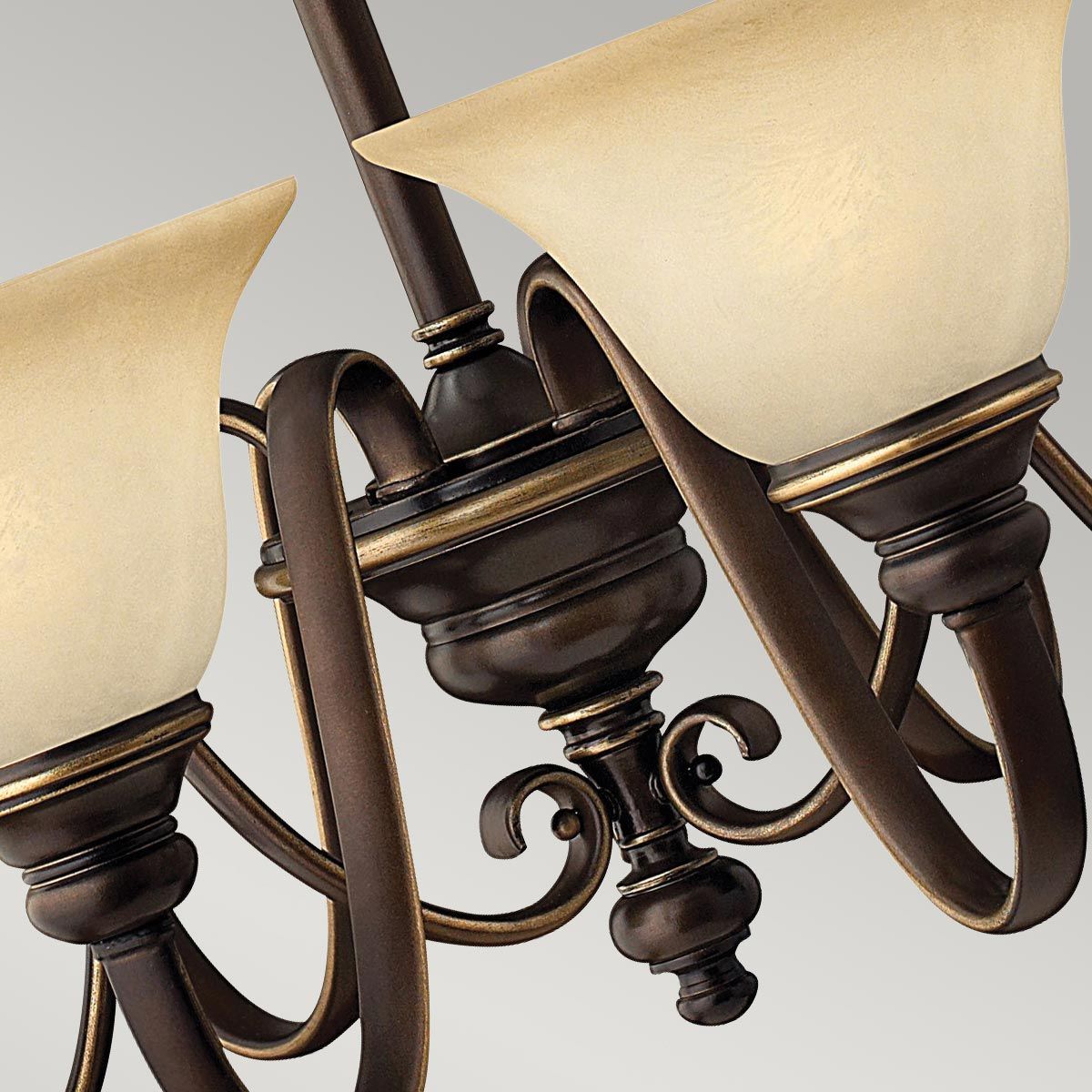 Cello Light Chandelier in Antique Bronze