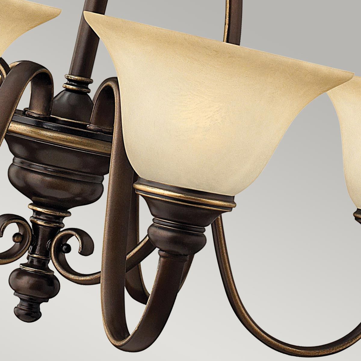 Cello Light Chandelier in Antique Bronze