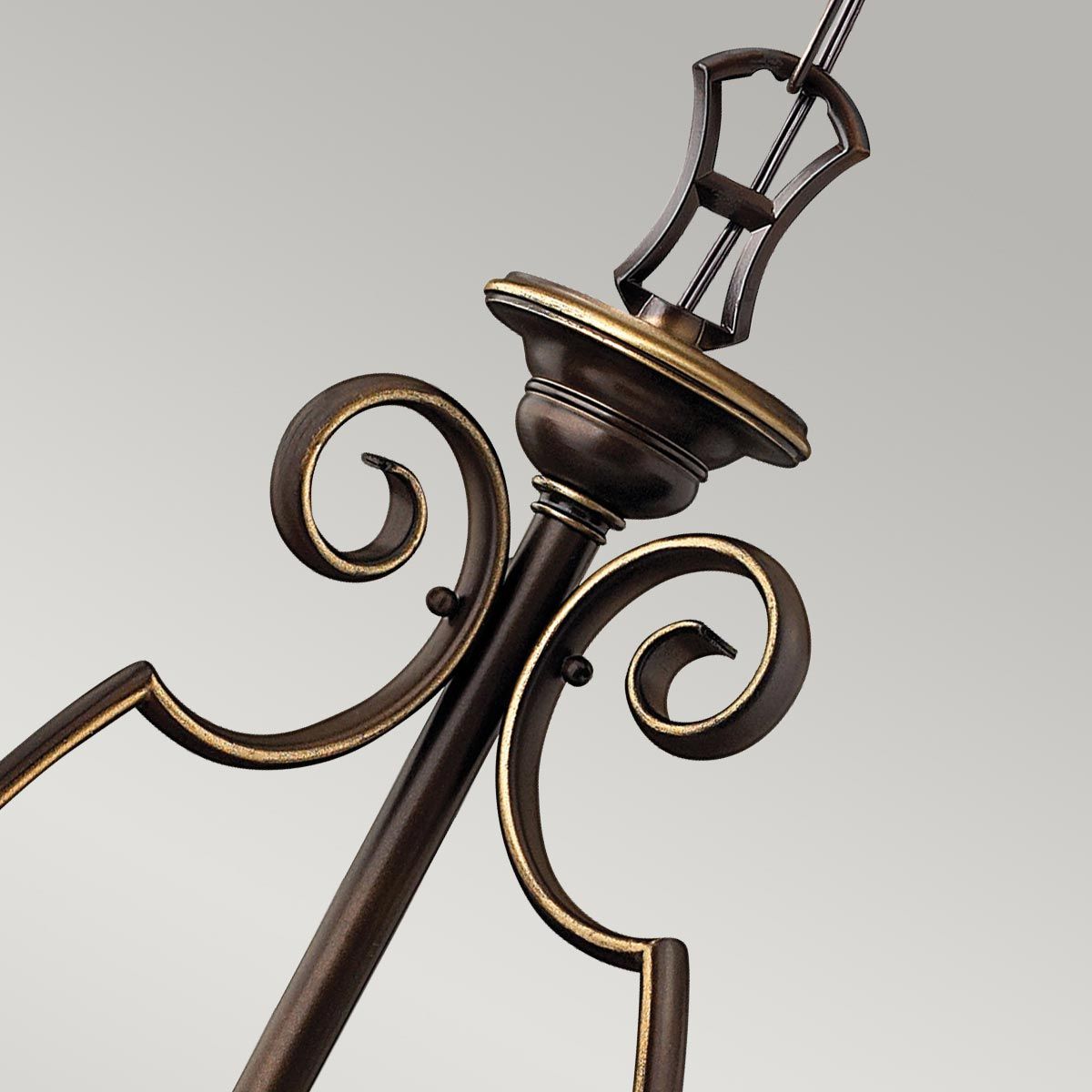 Cello Light Chandelier in Antique Bronze