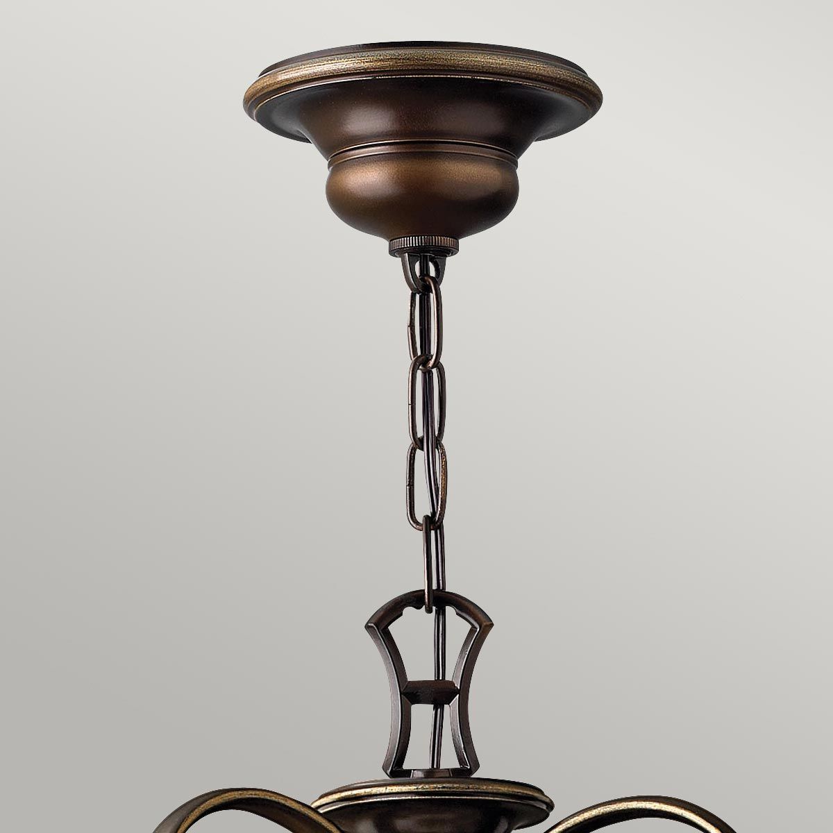 Cello Light Chandelier in Antique Bronze