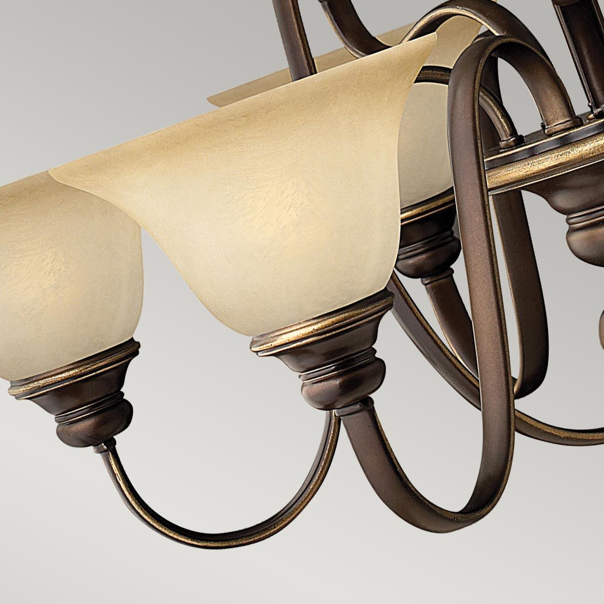 Cello Light Chandelier in Antique Bronze