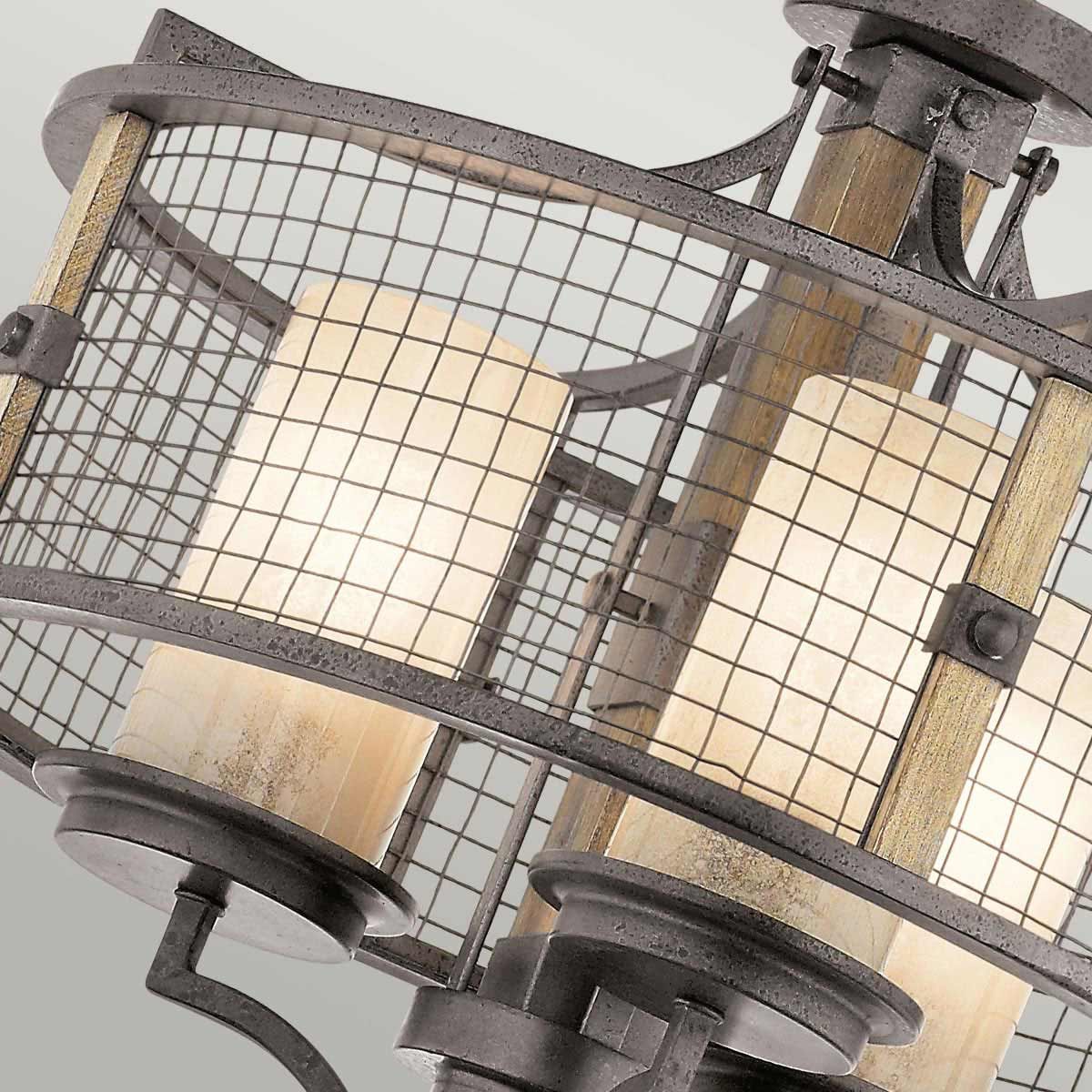 Ahrendale Light Duo Mount Chandelier in Anvil Iron