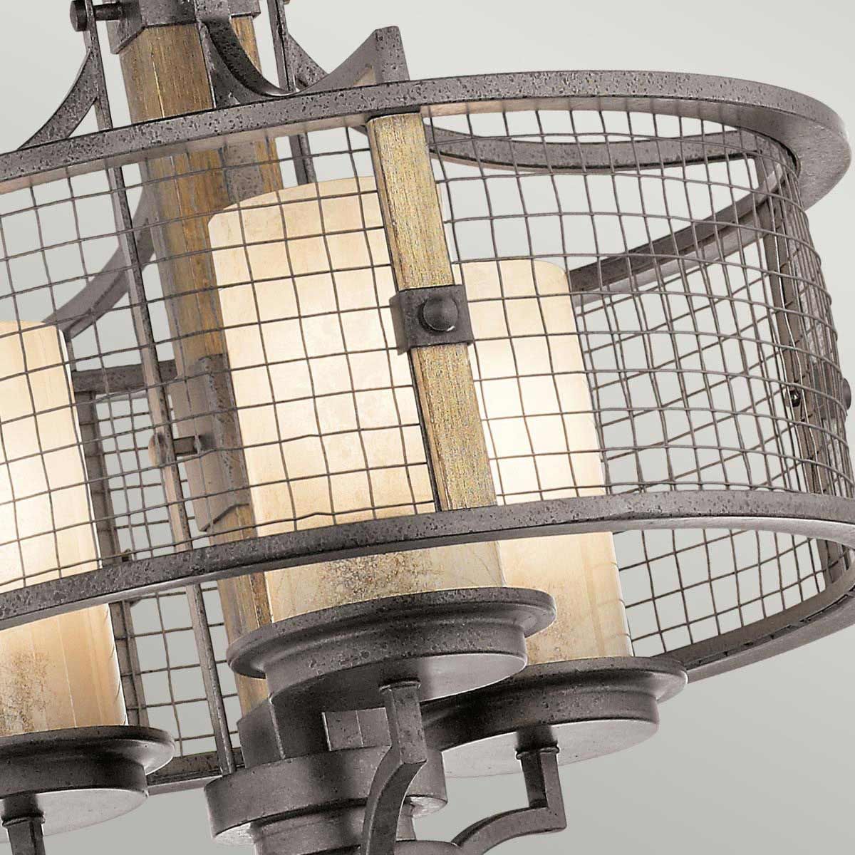 Ahrendale Light Duo Mount Chandelier in Anvil Iron