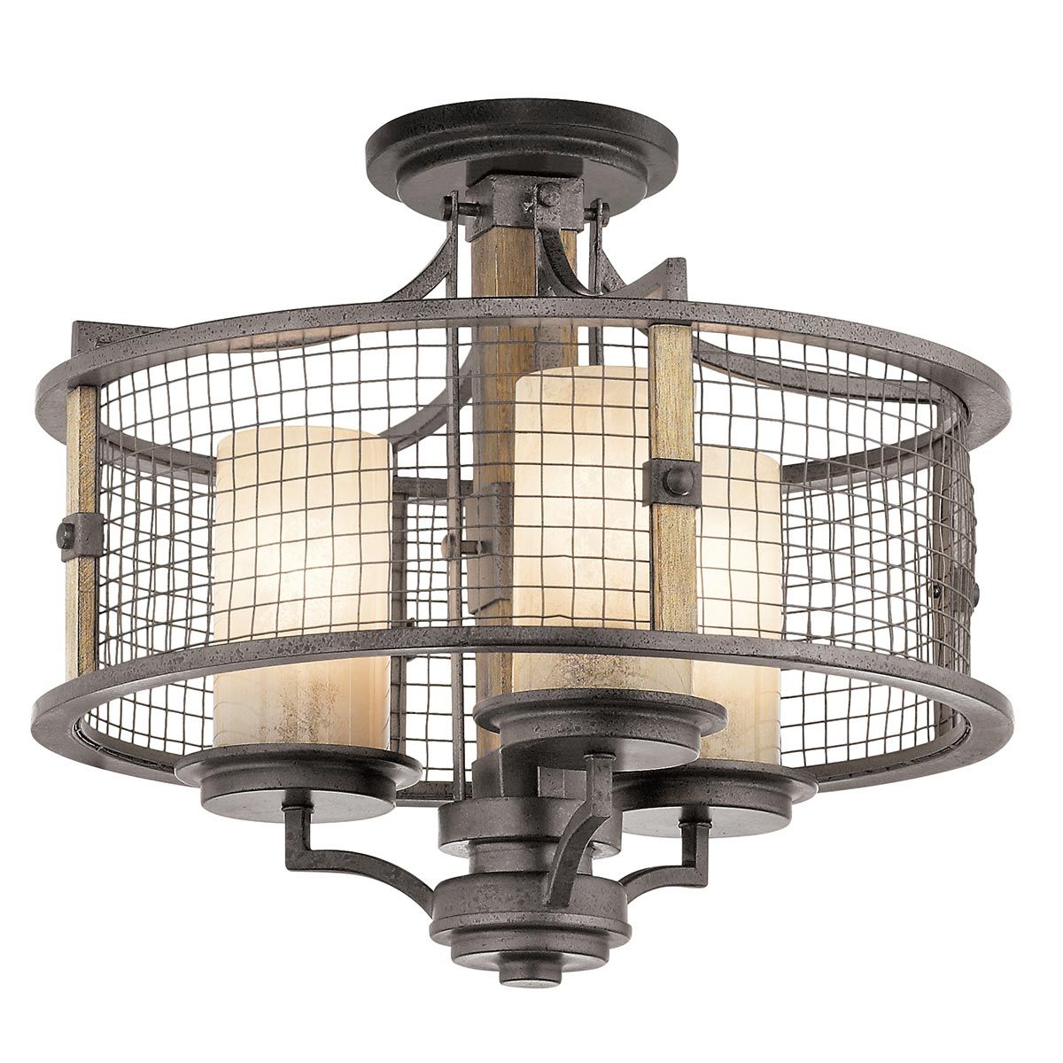 Ahrendale Light Duo Mount Chandelier in Anvil Iron