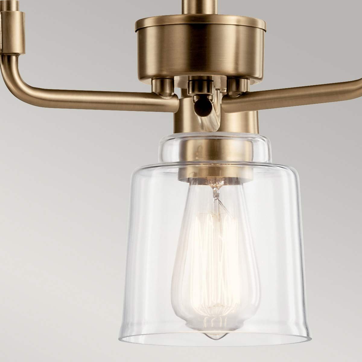 Aivian Light Chandelier in Weathered Brass