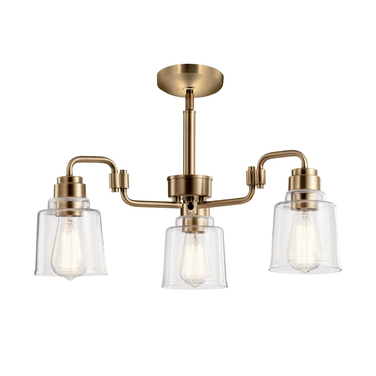 Aivian Light Chandelier in Weathered Brass