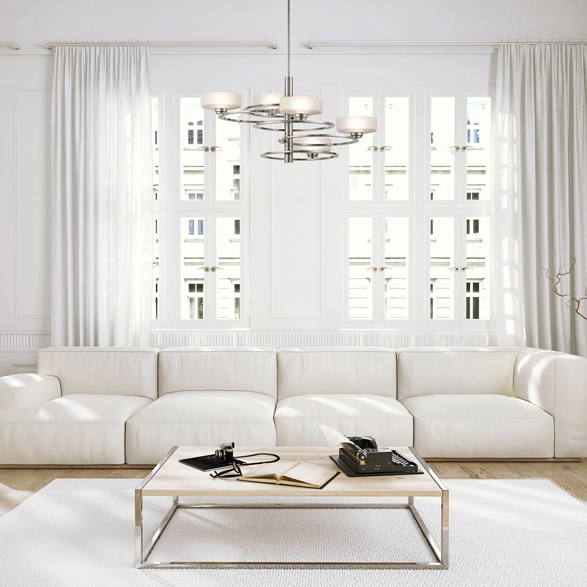 Aleeka Light Chandelier in Classic Pewter