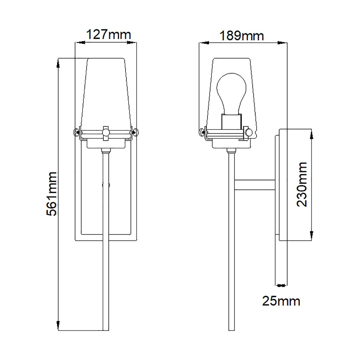 Alton Light Wall Light in Chrome