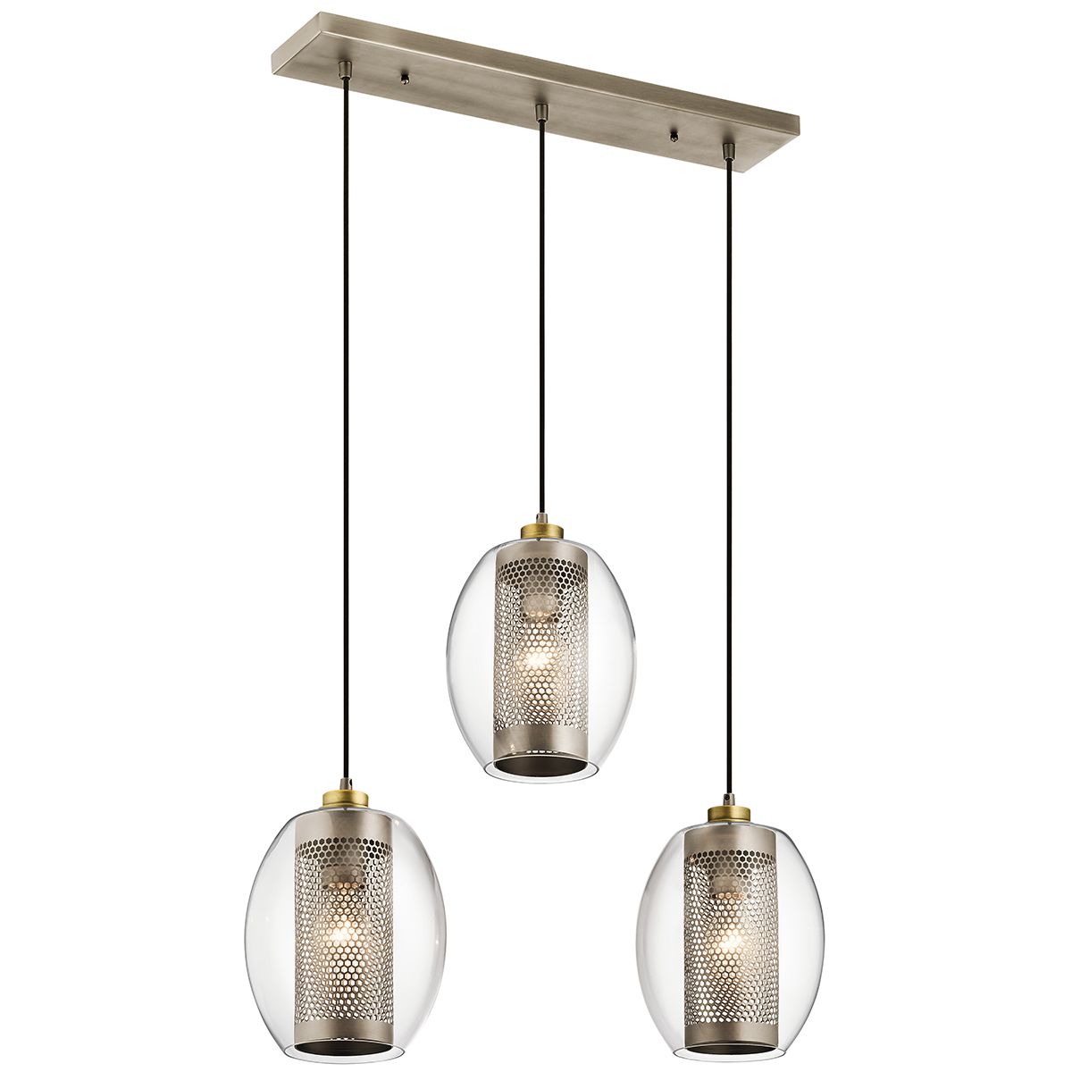 Asher Light Pendant Rectangle in Antique Pewter