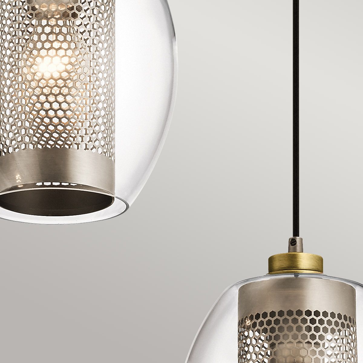 Asher Light Pendant Rectangle in Antique Pewter