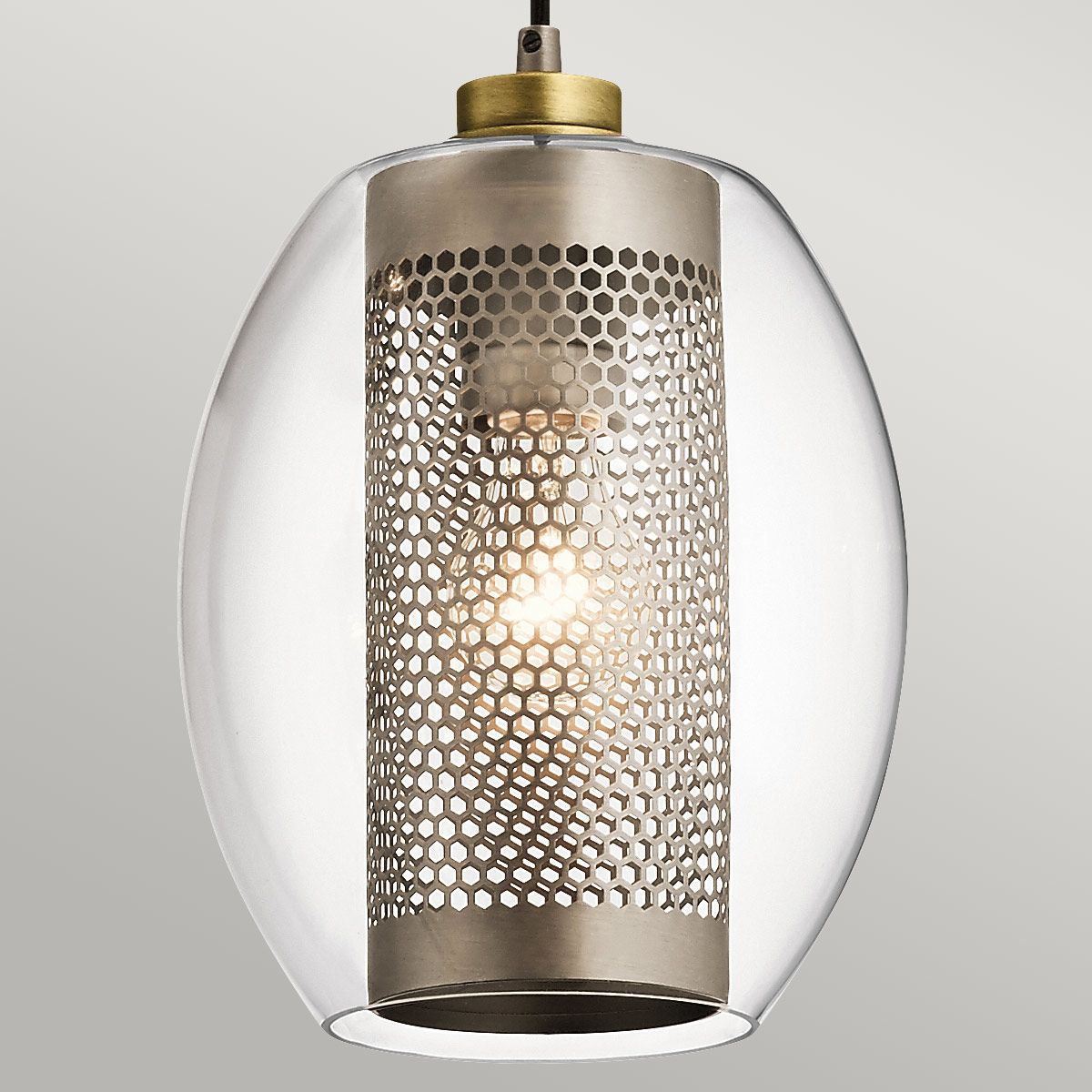 Asher Light Pendant Rectangle in Antique Pewter
