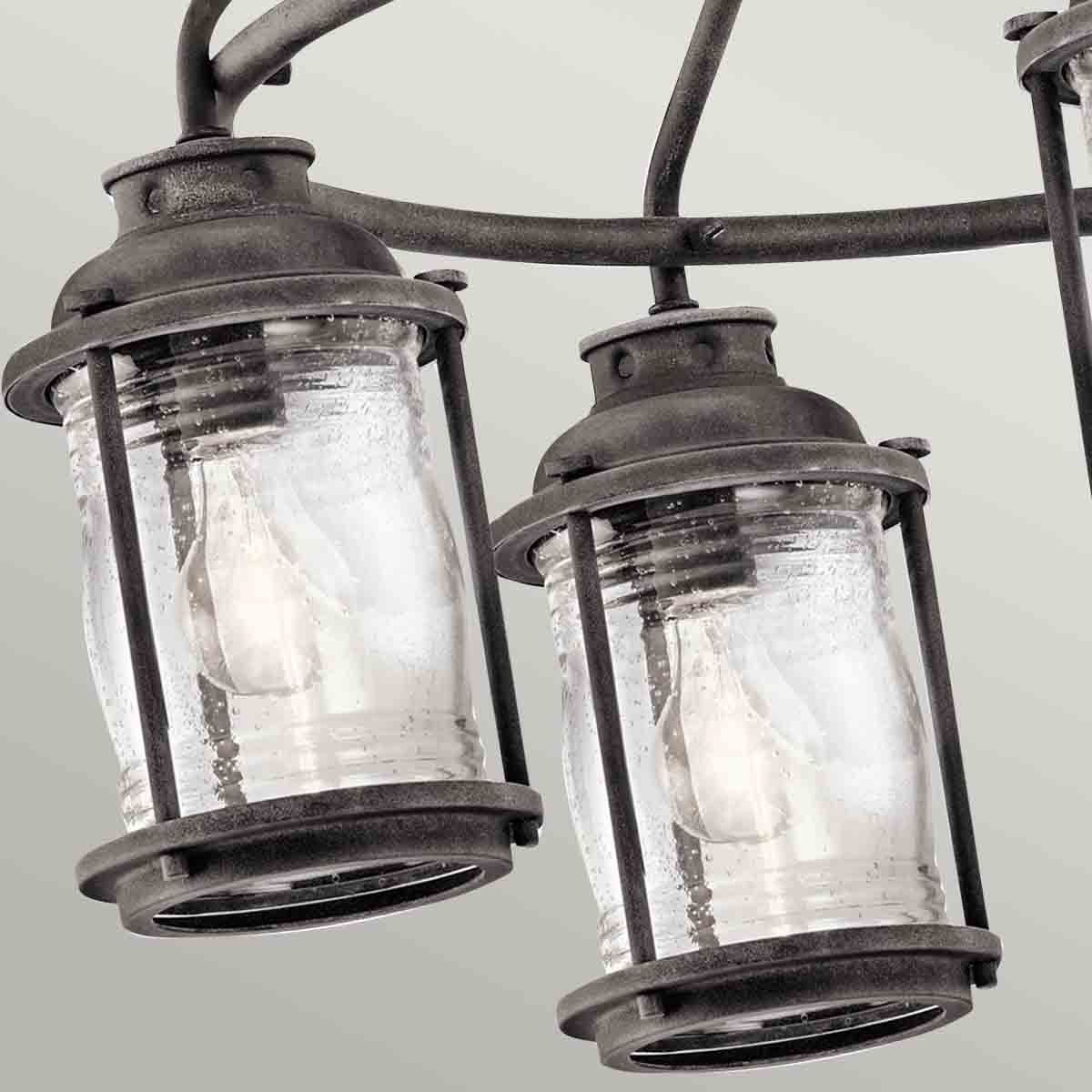 Ashland Bay Light Outdoor Chandelier in Weathered Zinc