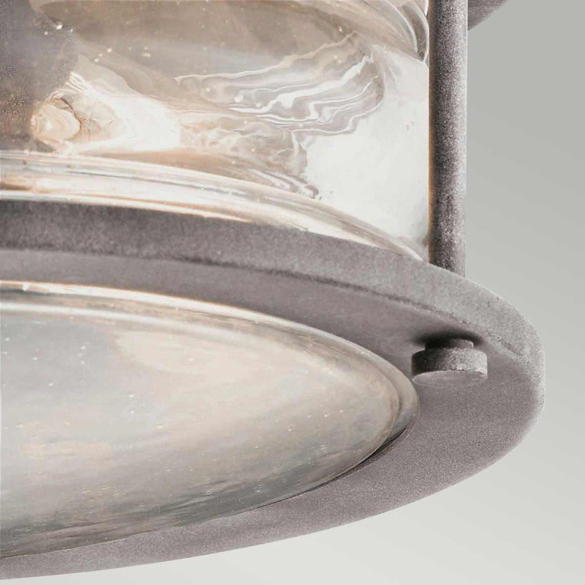 Ashland Bay Light Outdoor Ceiling Flush in Weathered Zinc