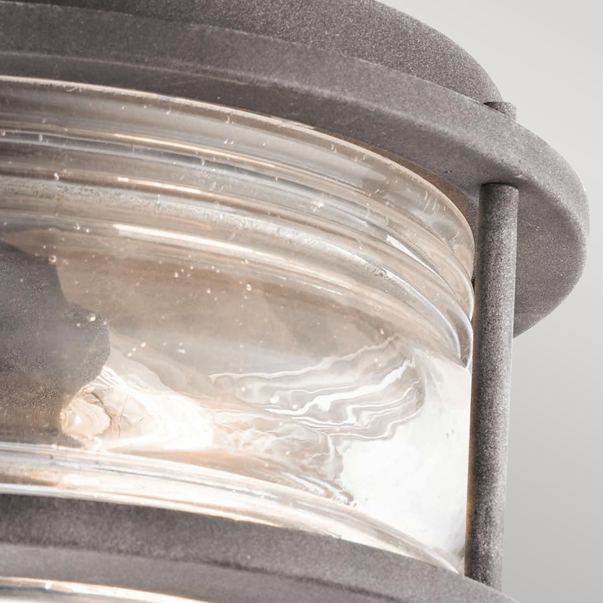 Ashland Bay Light Outdoor Ceiling Flush in Weathered Zinc