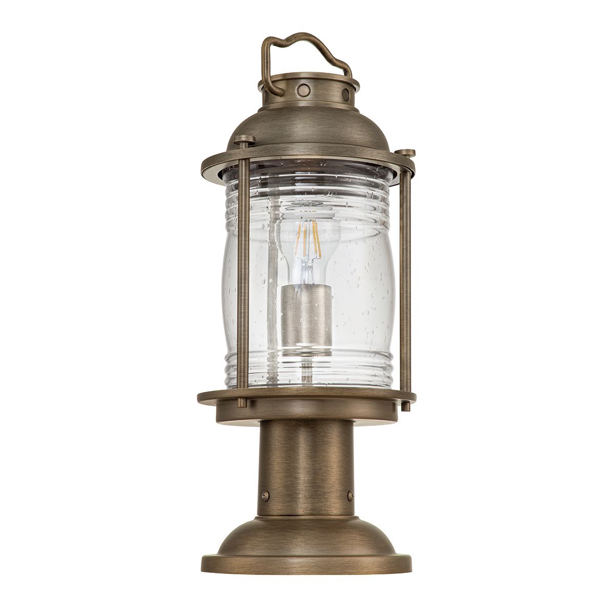 Ashland Bay Light Medium Pedestal Lantern in Burnished Bronze