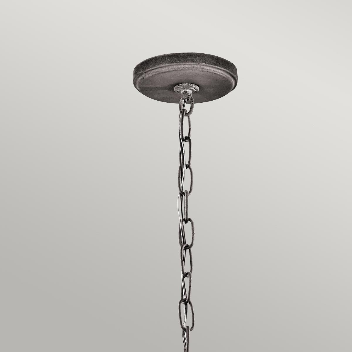 Ashland Bay Light Small Chain Lantern in Weathered Zinc