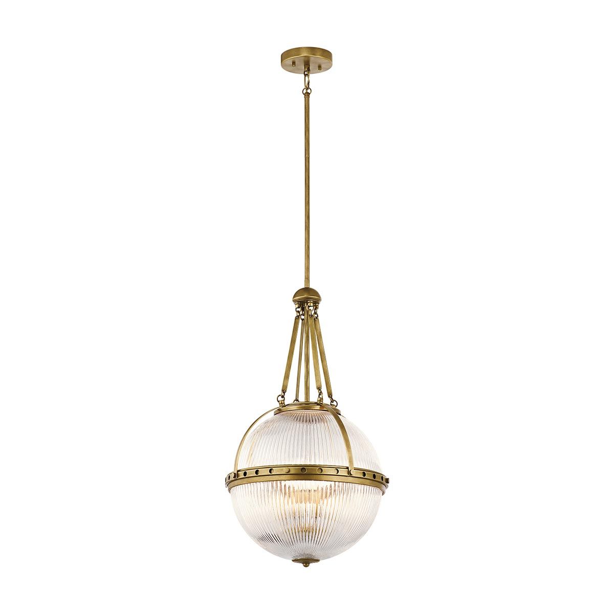 Aster Light Pendant in Natural Brass