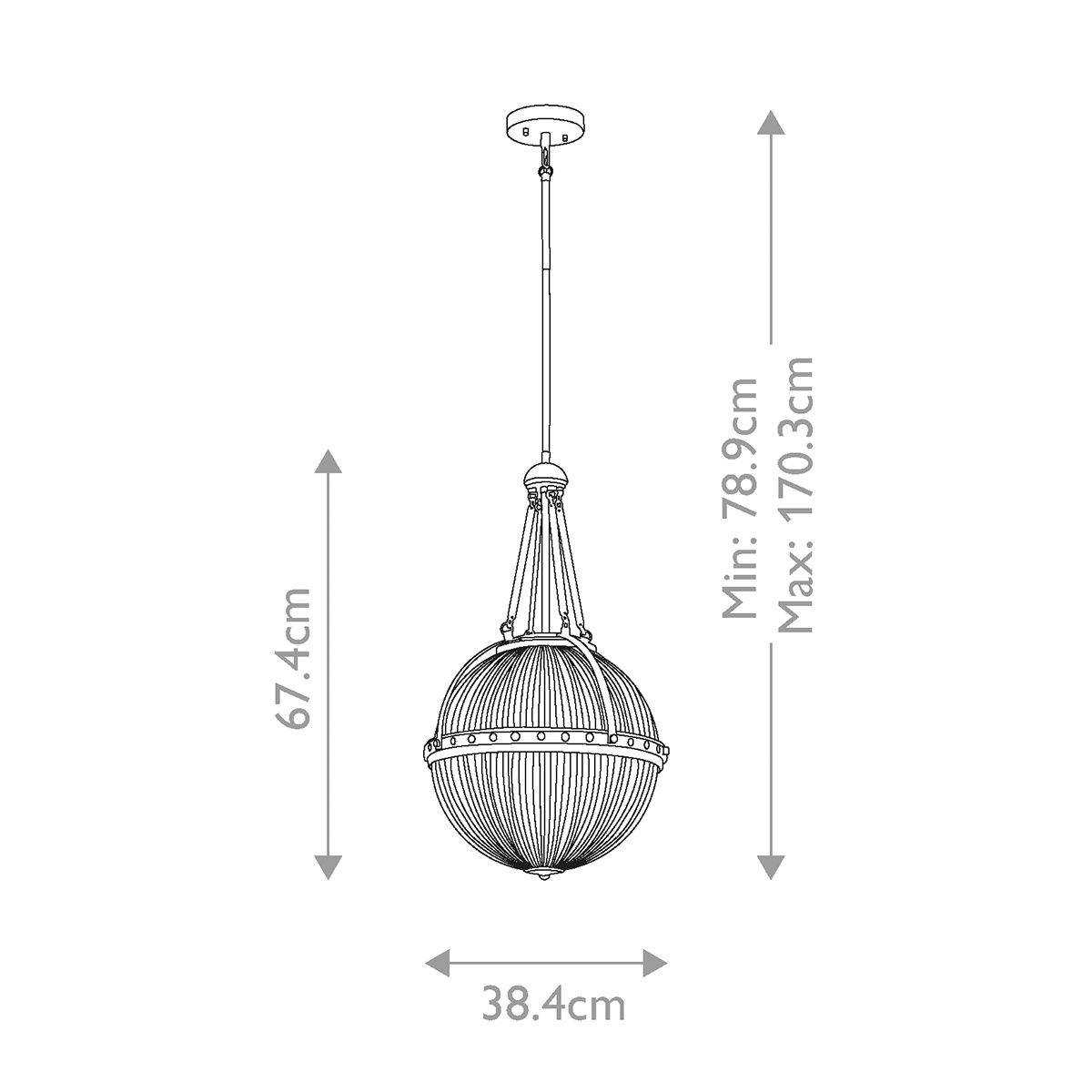 Aster Light Pendant in Natural Brass