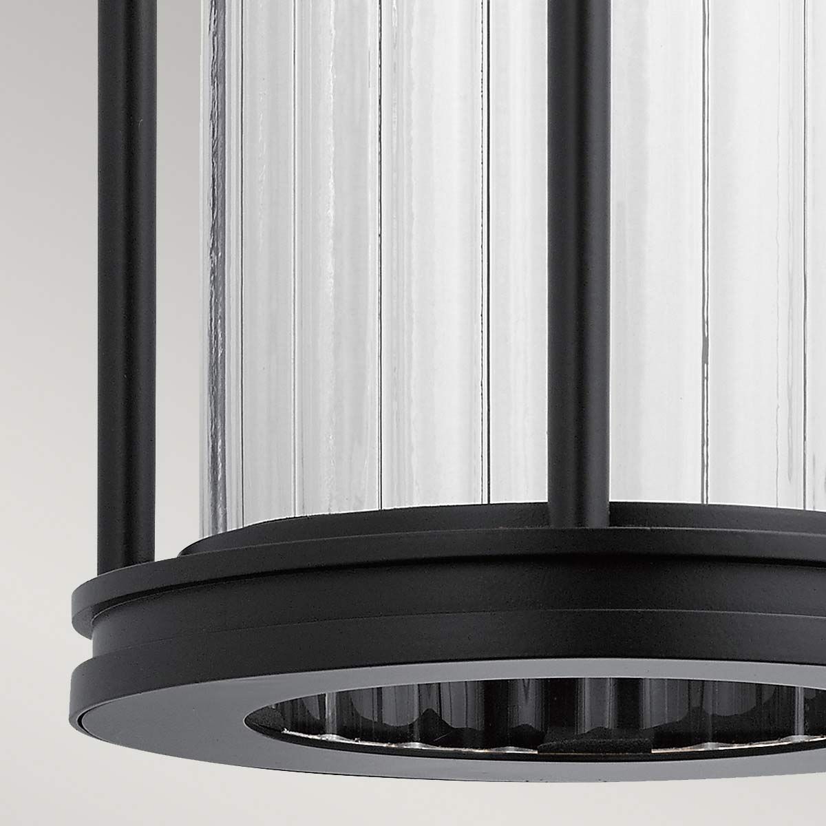 Barras in Light Medium Wall Lantern in Black