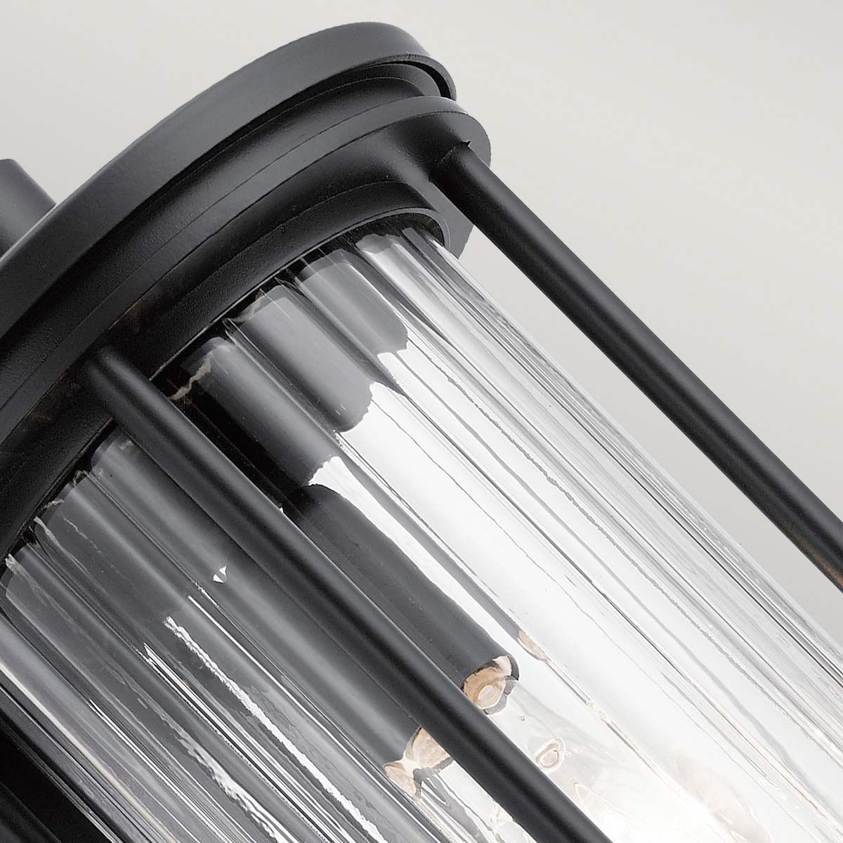 Barras in Light Medium Wall Lantern in Black
