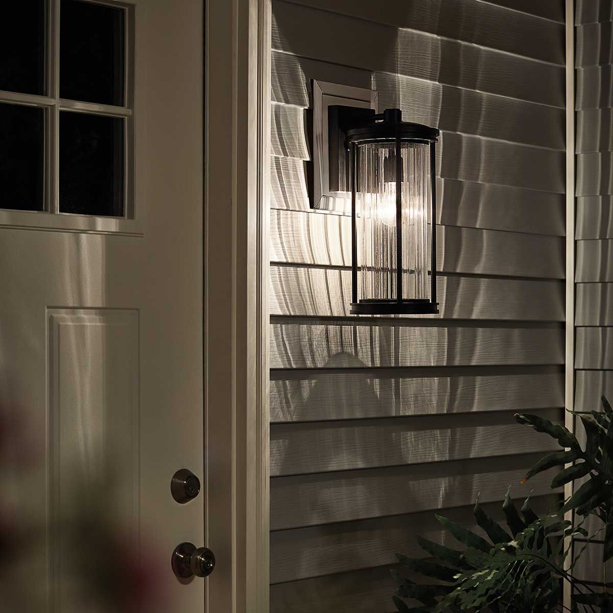 Barras in Light Medium Wall Lantern in Black
