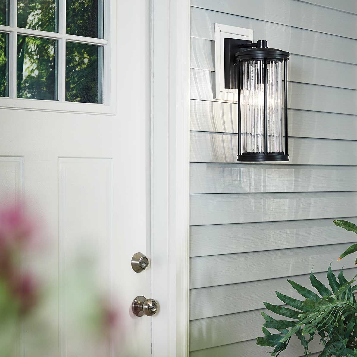 Barras in Light Medium Wall Lantern in Black