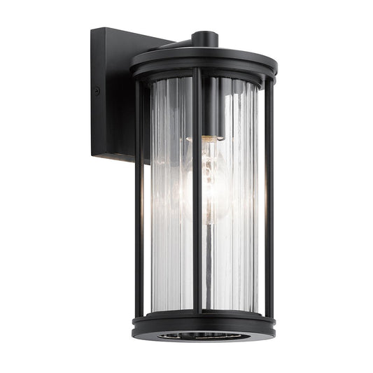 Barras in Light Small Wall Lantern in Black