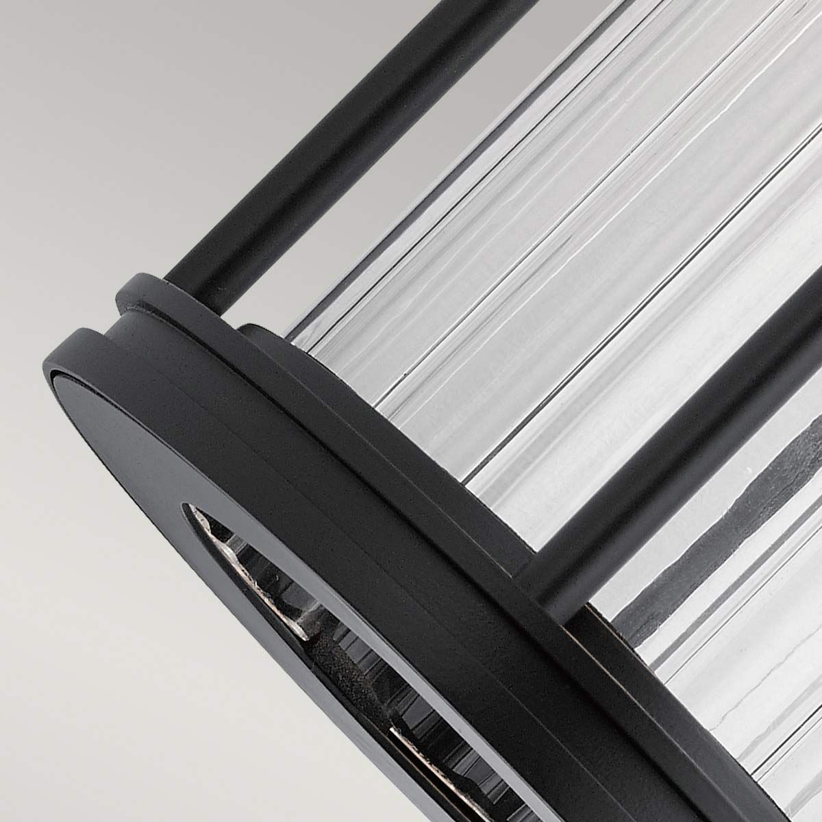 Barras in Light Small Wall Lantern in Black