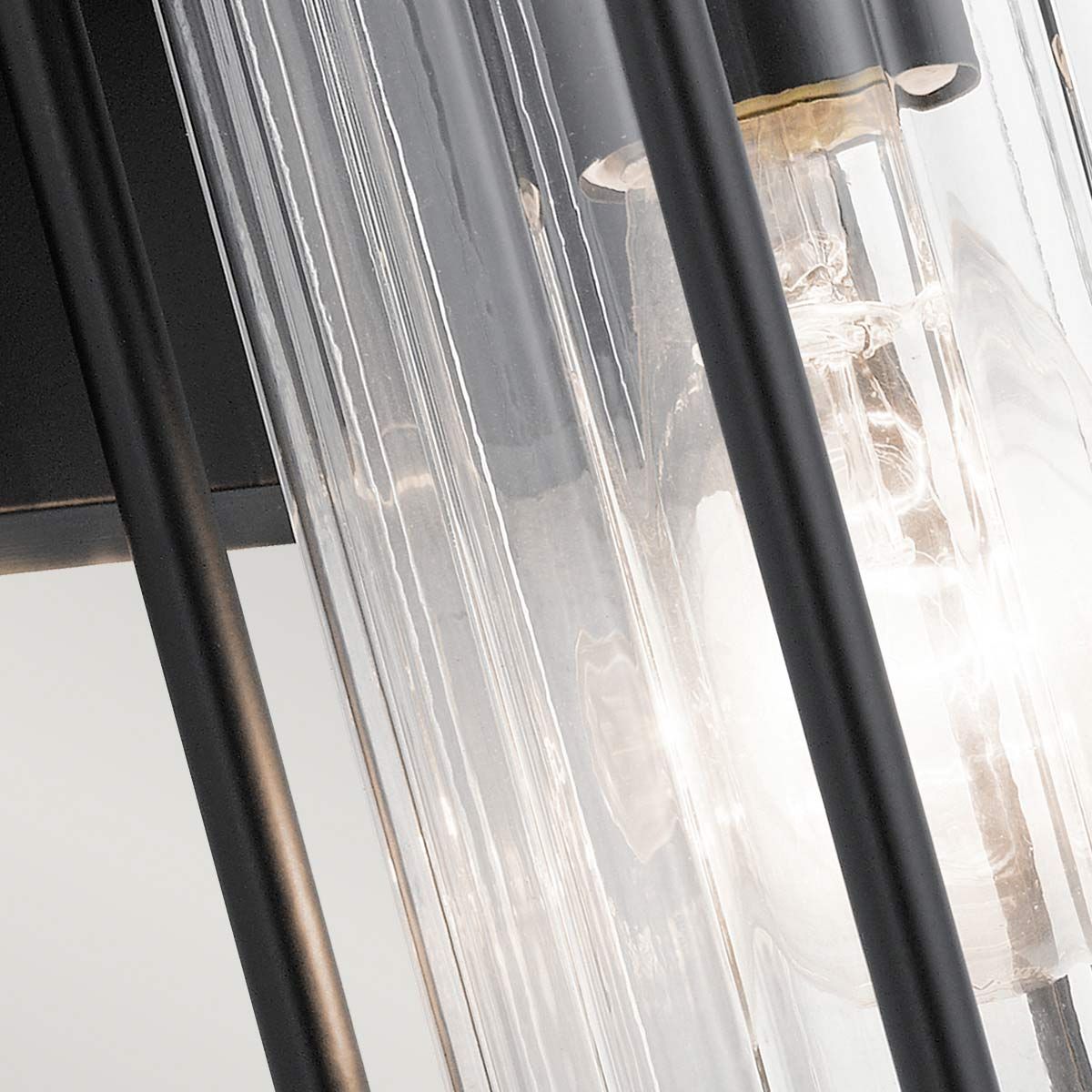 Barras in Light Small Wall Lantern in Black
