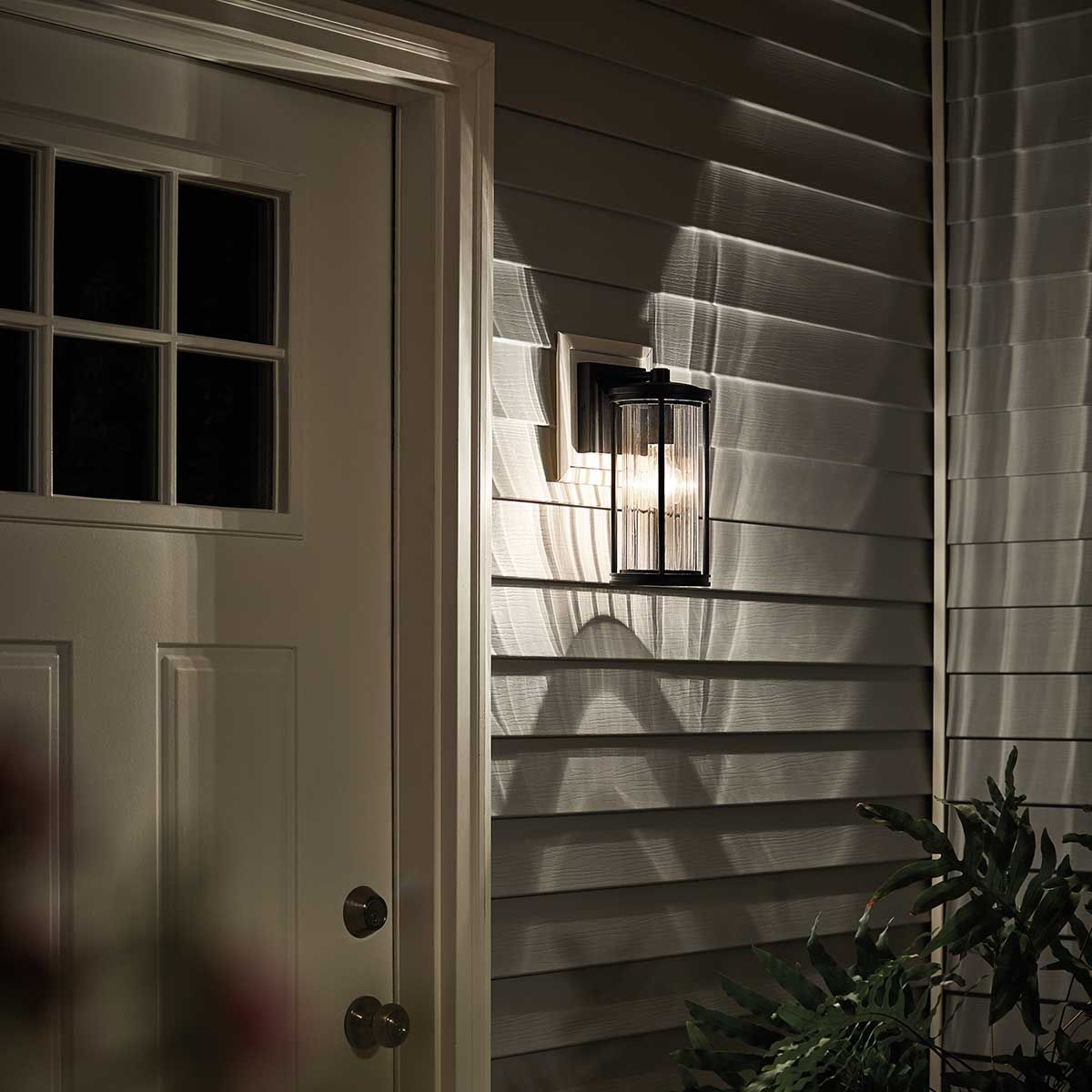 Barras in Light Small Wall Lantern in Black
