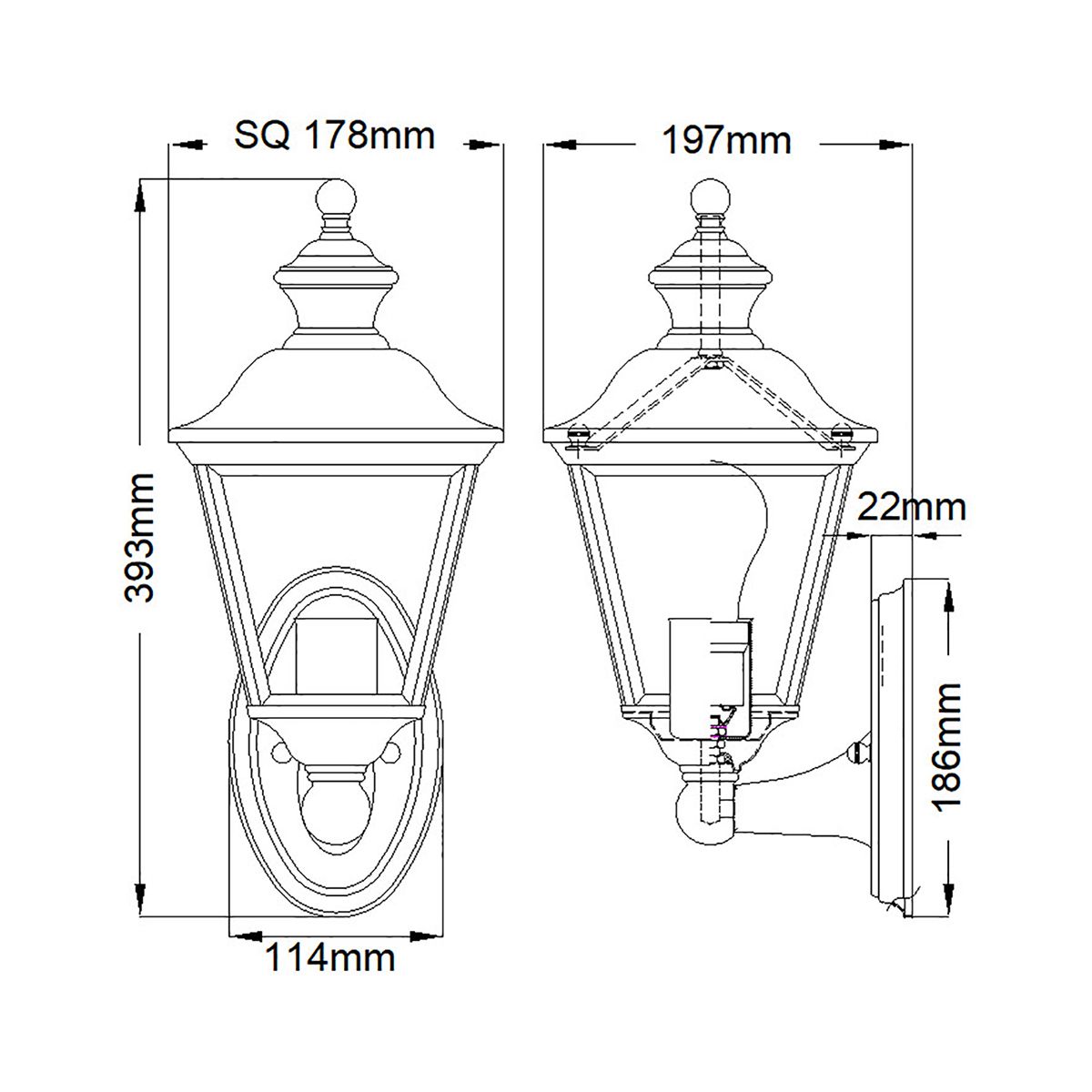 Bay Shore In Light Medium Outdoor Wall Light In Polished Brass