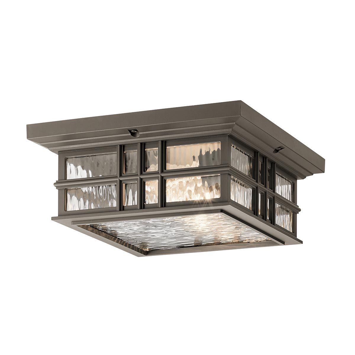 Beacon Square Light Flush in Olde Bronze