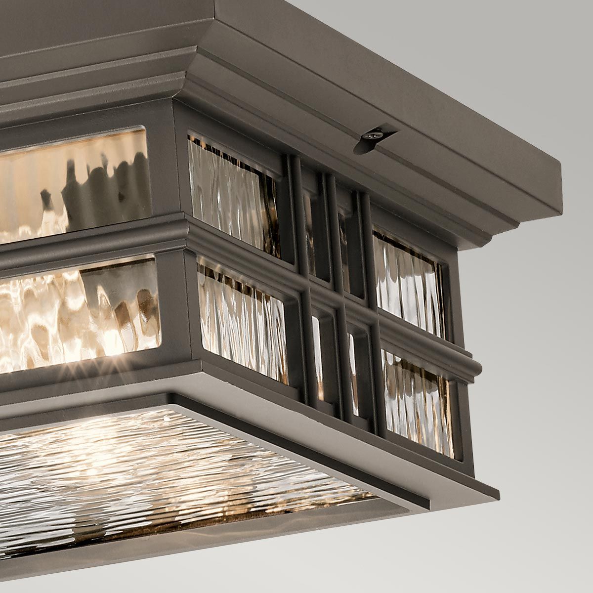 Beacon Square Light Flush in Olde Bronze