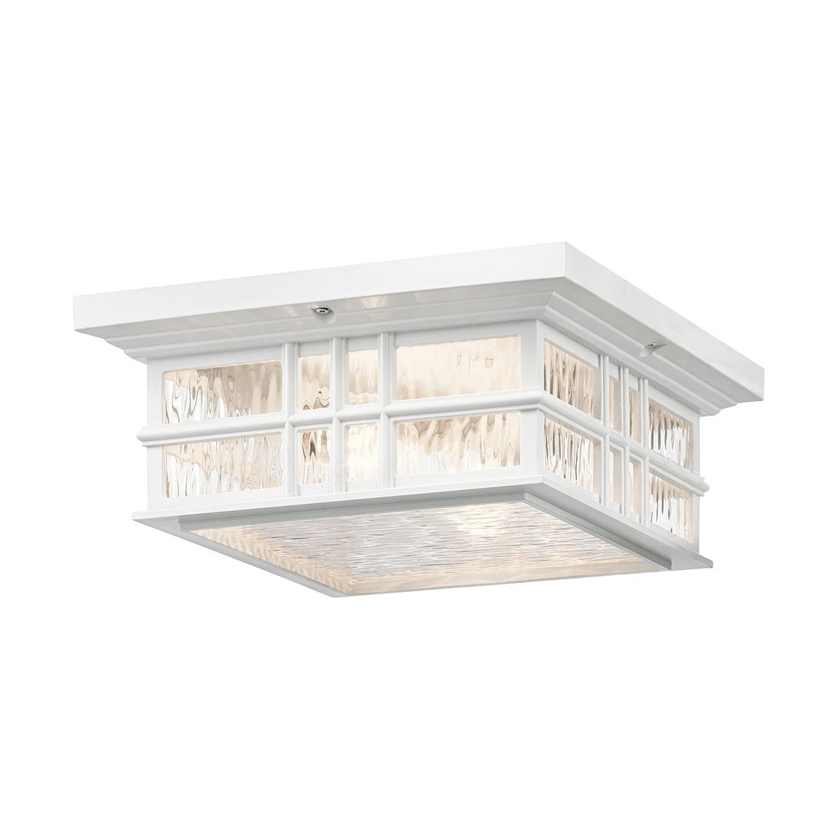 Beacon Square Light Flush in White