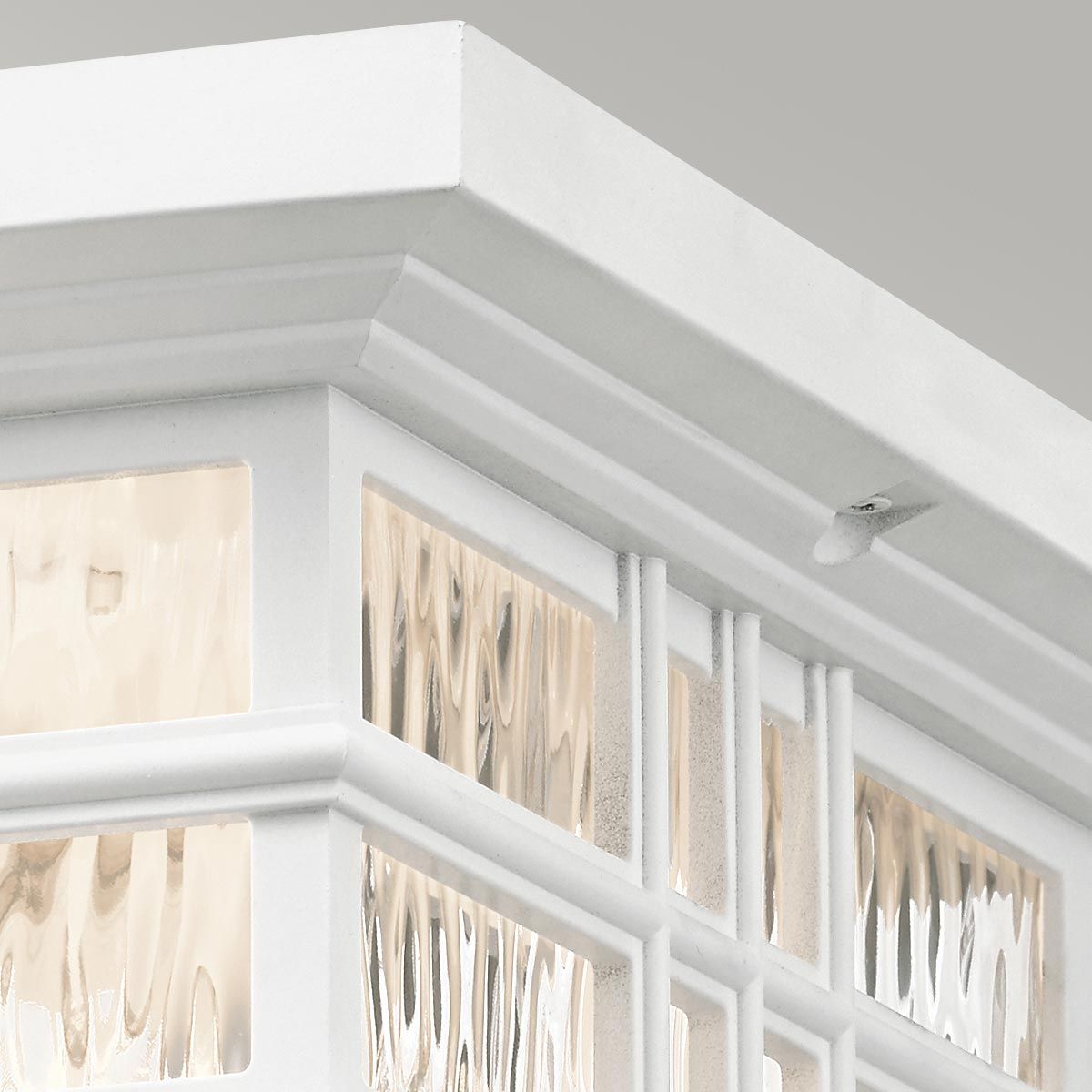 Beacon Square Light Flush in White
