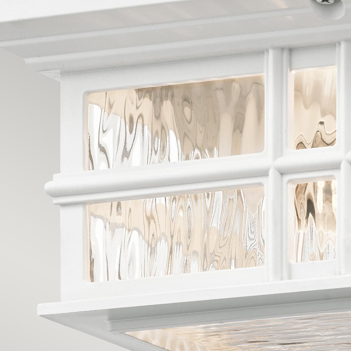 Beacon Square Light Flush in White